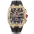 Złoty męski zegarek Ralph Christian z gumką The Polaris Chrono Ice - Regal Noir 42,5MM