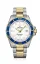 Zilverkleurig herenhorloge van Delma Watches met stalen riem band Commodore Silver / Gold White 43MM