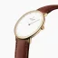 Χρυσό ρολόι Nordgreen για άντρες με δερμάτινη ζώνη Native White Dial - Brown Leather / Gold 40MM