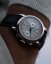 Relógio masculino Corniche prateado com pulseira de couro Chronograph Steel with White dial 39MM