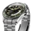 Stříbrné pánské hodinky NTH Watches s ocelovým páskem Barracuda Vintage Legends Series No Date - Green Automatic 40MM