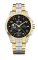Zilverkleurig herenhorloge van Delma Watches met stalen riem band Klondike Moonphase Silver Black / Gold 44MM Automatic