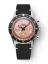 Zilveren herenhorloge van Nivada Grenchen met leren riem Chronoking Mecaquartz Salamon Black Leather 87043Q15 38MM
