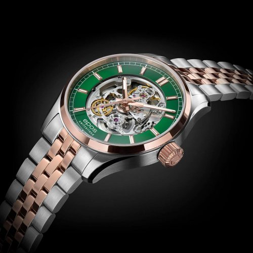 Strieborné pánske hodinky Epos s oceľovým pásikom Passion 3501.135.34.13.44 41MM Automatic