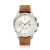 Reloj About Vintage plateado para hombre con cinturón de cuero genuino 1934 Telechron / White 42 MM