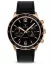 Μαύρο ανδρικό ρολόι Vincero με λουράκι από γνήσιο δέρμα The Apex Rose Gold/Black 42MM