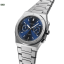 Men's silver Valuchi watch with steel strap Chronograph - Silver Blue 40MM