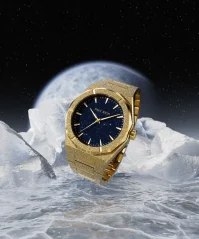 Men's gold Paul Rich watch with steel strap Frosted Star Dust II - Gold 43MM