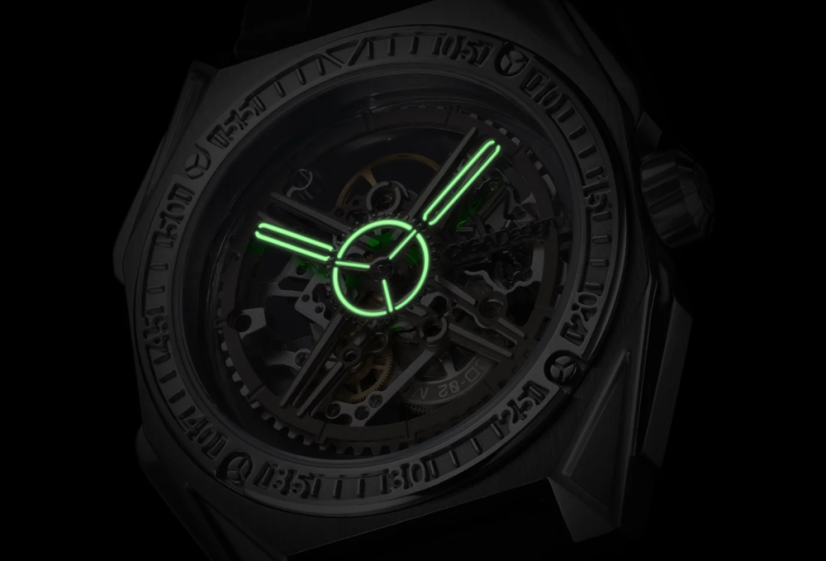 Zilverkleurig herenhorloge van CIGA Design met rubberen riem Series M Magician 46MM Automatic