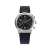 Relógio Praesidus prata para homens com pulseira de couro PAC-76 Black Leather 38MM