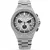 Men's silver Louis XVI watch with steel strap Frosted Le Monarque 1212 - Silver 42MM