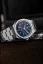 Montre Nivada Grenchen pour hommes en argent avec bracelet en acier F77 Blue No Date 68001A77 37MM Automatic