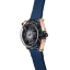 Čierne pánske hodinky Mazzucato s gumovým pásikom LAX Dual Time Black / Gold - 48MM Automatic