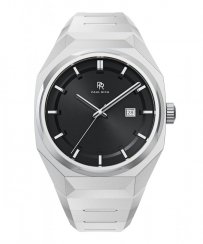 Stříbrné pánské hodinky Paul Rich s ocelovým páskem Elements Black Blizzard Steel 45MM