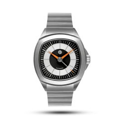 Montre Ferro & Company pour hommes en argent avec bracelet en acier TIME MASTER 70 ARGENT 39MM