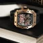 Zlaté pánské hodinky Tsar Bomba Watch s gumovým páskem TB8208A - Gold / Black Automatic 43,5MM