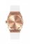Reloj dorado de mujer Paul Rich con correa de caucho Heart of the Ocean - White Rose Gold Pink Swarovski Crystals