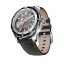 Silberne Herrenuhr Fathers Watches mit Ledergürtel Evolution Black 40MM Automatic
