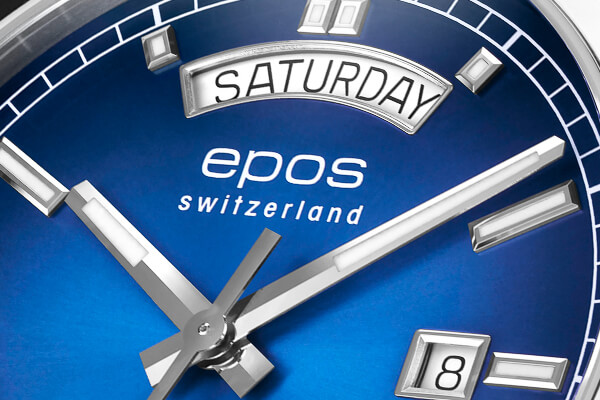 Stříbrné pánské hodinky Epos s ocelovým páskem Passion 3501.142.20.96.30 41MM Automatic