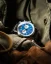 Men's silver Ferro & Company with leather strap AGL 2 Chronograph Blue 42MM