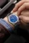 Men's silver Nivada Grenchen watch with steel strap F77 TITANIUM LAPIS LAZULI 68017A77 37MM Automatic