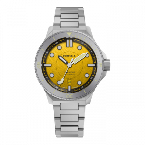 Relógio Circula Watches prata para homens com pulseira de aço DiveSport Titan - Madame Jeanette / Hardened Titanium 42MM Automatic