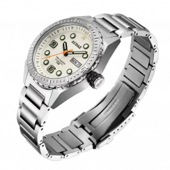 Orologio da uomo Audaz Watches in argento con cinturino in acciaio Tri Hawk ADZ-4010-04 - Automatic 43MM