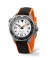 Relógio Undone Watches prata para homens com pulseira de borracha AquaLume Black / Orange 43MM Automatic