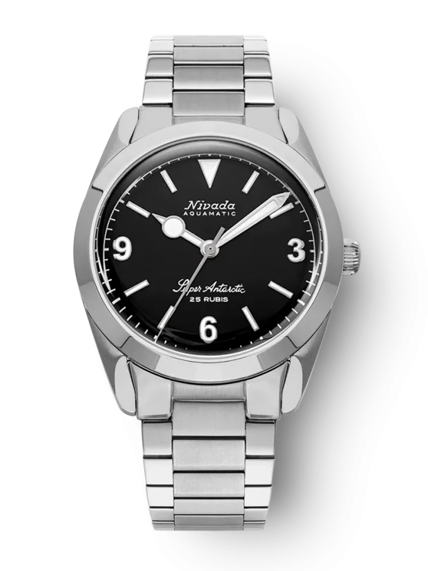 Men's silver Nivada Grenchen watch with steel strap Super