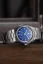 Men's silver Nivada Grenchen watch with steel strap F77 TITANIUM LAPIS LAZULI 68017A77 37MM Automatic