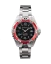 Męski srebrny zegarek Momentum Watches ze stalowym paskiem Splash Black / Red 38MM