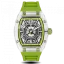 Relógio de homem Ralph Christian prata com pulseira de borracha The Ghost - Acid Green Automatic 43MM