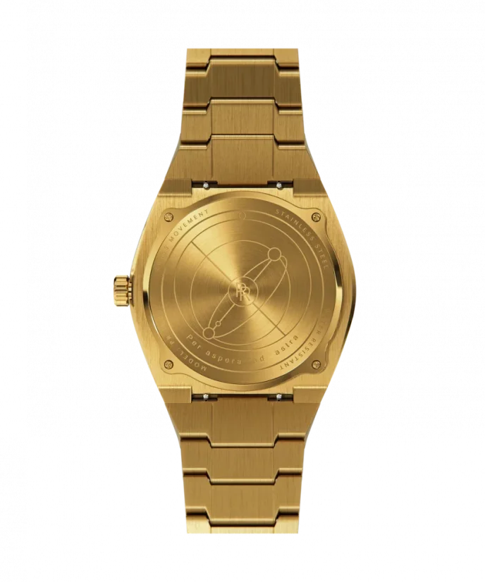 Men's gold Paul Rich watch with steel strap Cosmic - Gold 45MM