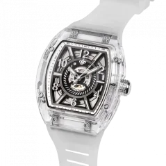 Montre homme Ralph Christian couleur argent avec élastique The Ghost - Transparent White Automatic 43MM