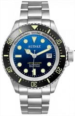 Stříbrné pánské hodinky Audaz Watches s ocelovým páskem Abyss Diver ADZ-3010-04 - Automatic 44MM