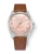 Men's silver Nivada Grenchen watch with leather strap Antarctic 35018M16 35MM Automatic
