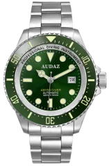 Men's silver Audaz watch with steel strap Abyss Diver ADZ-3010-03 - Automatic 44MM