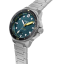 Montre Circula Watches pour homme de couleur argent avec bracelet en acier DiveSport Titan - Petrol / Black DLC Titanium 42MM Automatic