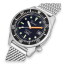 Relógio Squale de prata para homem com pulseira de aço 1521 Black Blasted Mesh - Silver 42MM Automatic