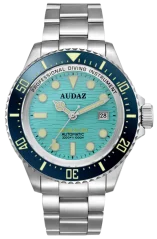 Relógio Audaz Watches de prata para homem com pulseira de aço Abyss Diver ADZ-3010-07 - Automatic 44MM