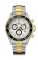 Strieborné pánske hodinky Delma Watches s ocelovým pásikom Santiago Chronograph Silver / Gold White 43MM