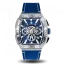 Srebrny zegarek męski Ralph Christian ze skórzanym paskiem The Intrepid Chrono - Silver 42,5MM