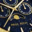 Zlaté pánske hodinky Paul Rich s oceľovým pásikom Frosted Star Dust II Moonphase - Gold 43MM
