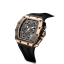 Orologio da uomo in oro Tsar Bomba Watch con un braccialetto di gomma TB8204Q - Gold / Black 43,5MM