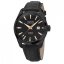 Čierne pánske hodinky Epos s koženým opaskom Passion 3401.132.25.19.25 43 MM Automatic