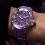 Relógio masculino de prata Venezianico com uma pulseira de borracha Nereide Ametista 4521545 42MM Automatic