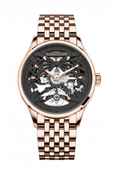 Zlaté pánské hodinky Agelocer s ocelovým páskem Schwarzwald II Series Gold / Black 41MM Automatic