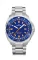 Zilverkleurig herenhorloge van Delma Watches met stalen riem band Shell Star Silver / Blue 44MM
