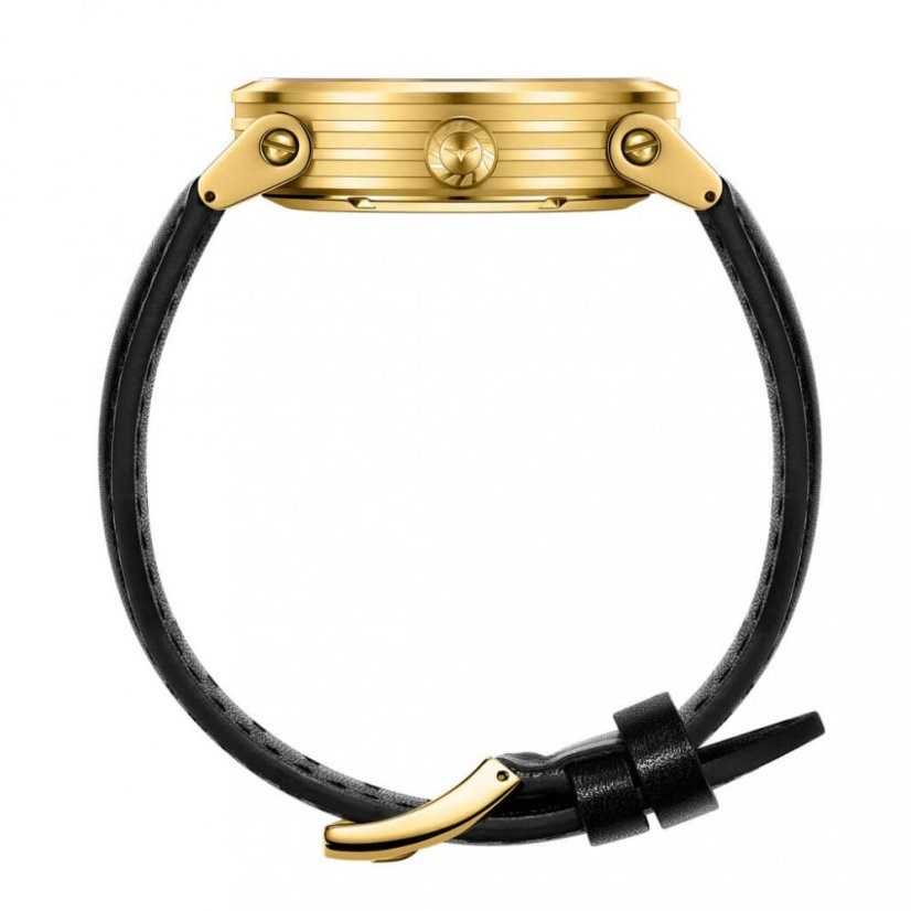 Men's gold Zinvo Watches watch with genuine leather belt Blade 12K - Black 44MM