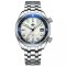 Zilverkleurig herenhorloge van Phoibos Watches met stalen band Eage Ray 200M - Pastel White Automatic 41MM